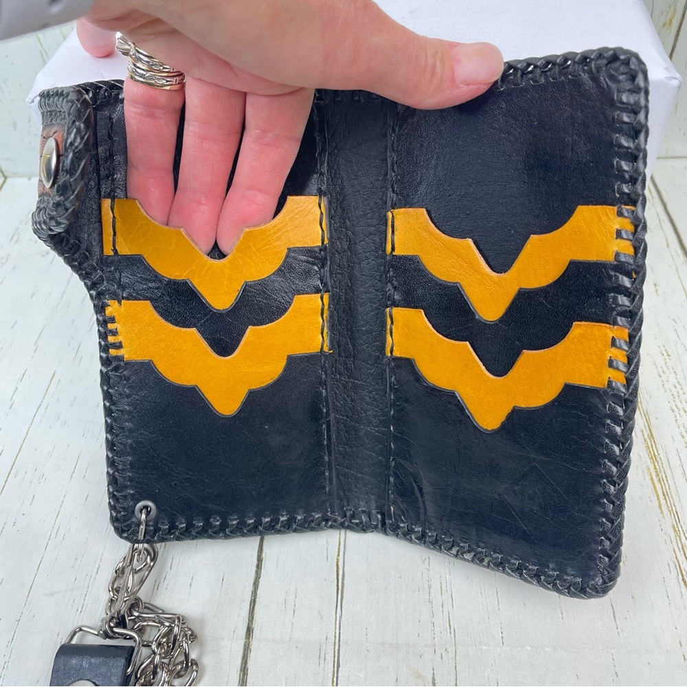 Genuine Leather Custom Biker Wallet - Picture 6 of 14